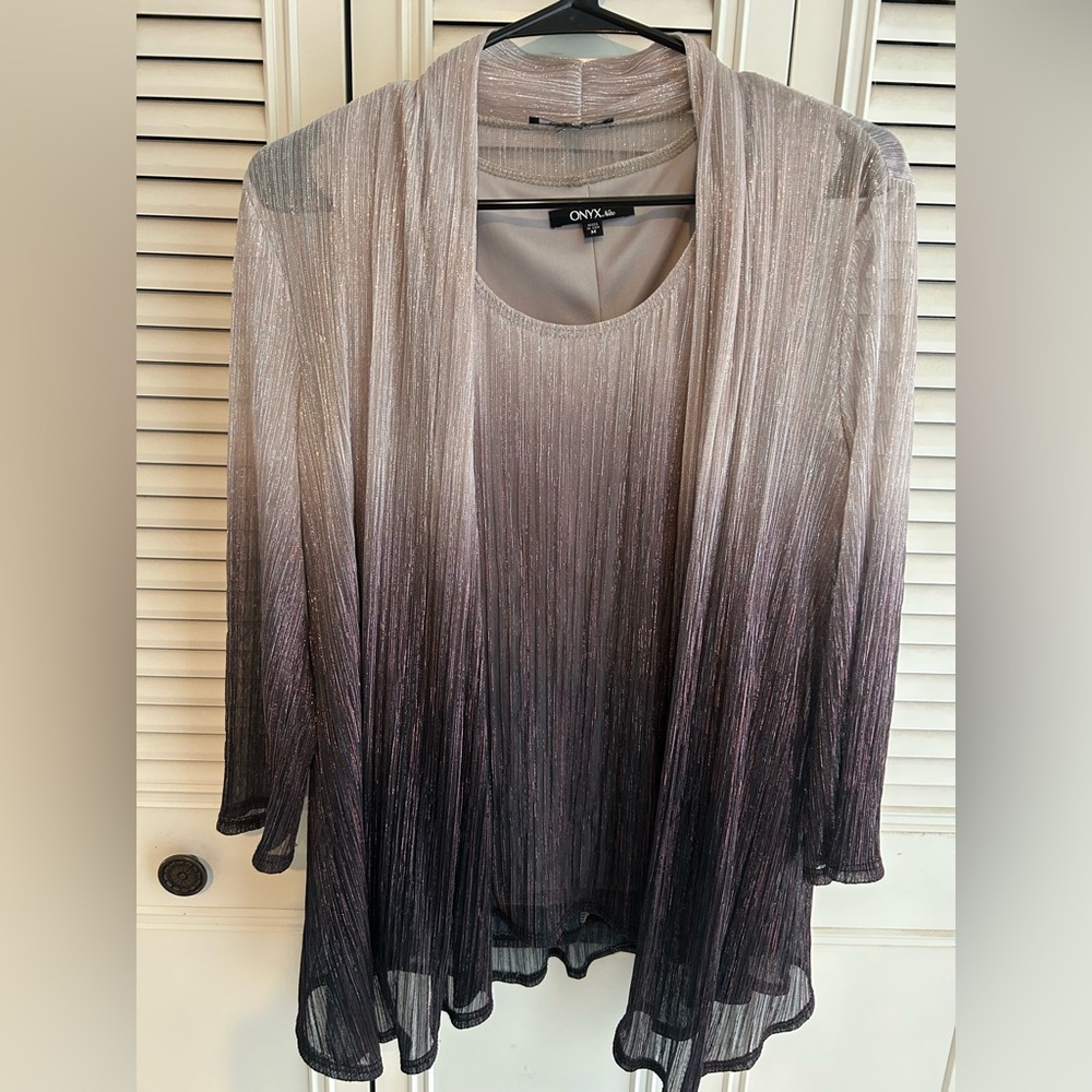Onyx Nite Silver and Black Dress large and medium